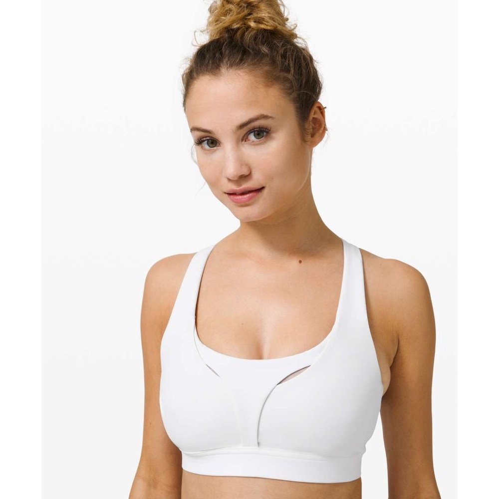 Lululemon Sports Bra 6/XS Stash It All Strappy Medium Support White